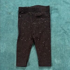 Black Sparkle Baby Leggings